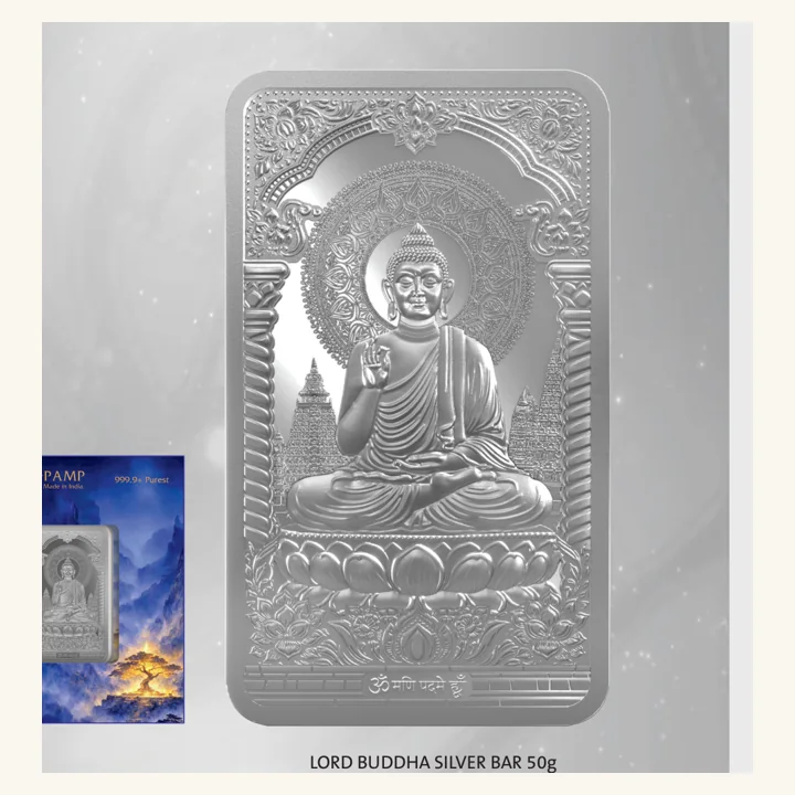 Lord Buddha Silver Bar, MMTC-PAMP silver bar