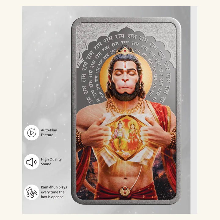 Lord Hanuman Silver Bar, MMTC-PAMP silver bar