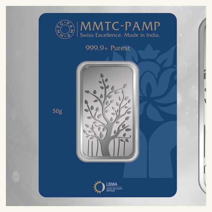 Personalised Silver Bar, MMTC-PAMP silver bar
