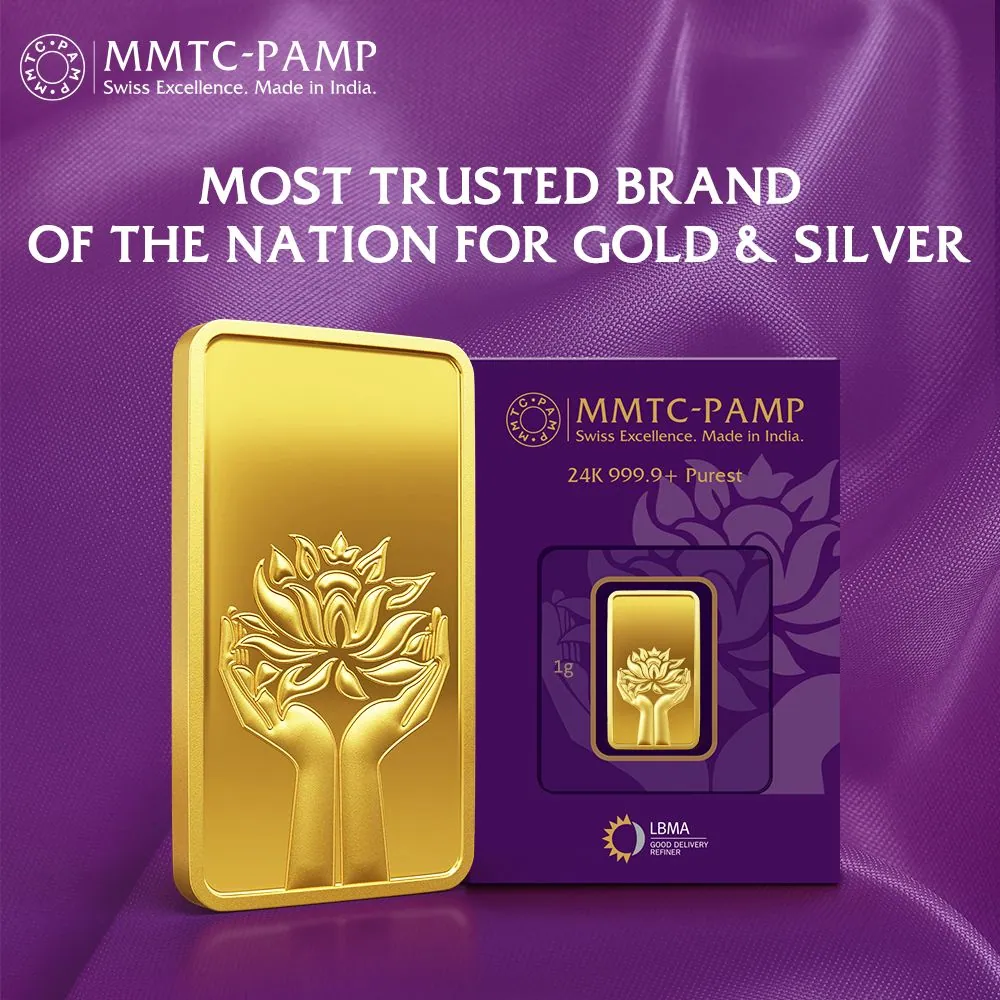 MMTC-PAMP — Most Trusted Brand of the Nation for Gold and Silver in India, 24K 999.9+ Purest